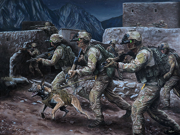 "Fighting Season" 75th Ranger Regiment in Afghanistan (Canvas Giclee)