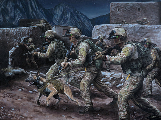 "Fighting Season" 75th Ranger Regiment in Afghanistan (Canvas Giclee)
