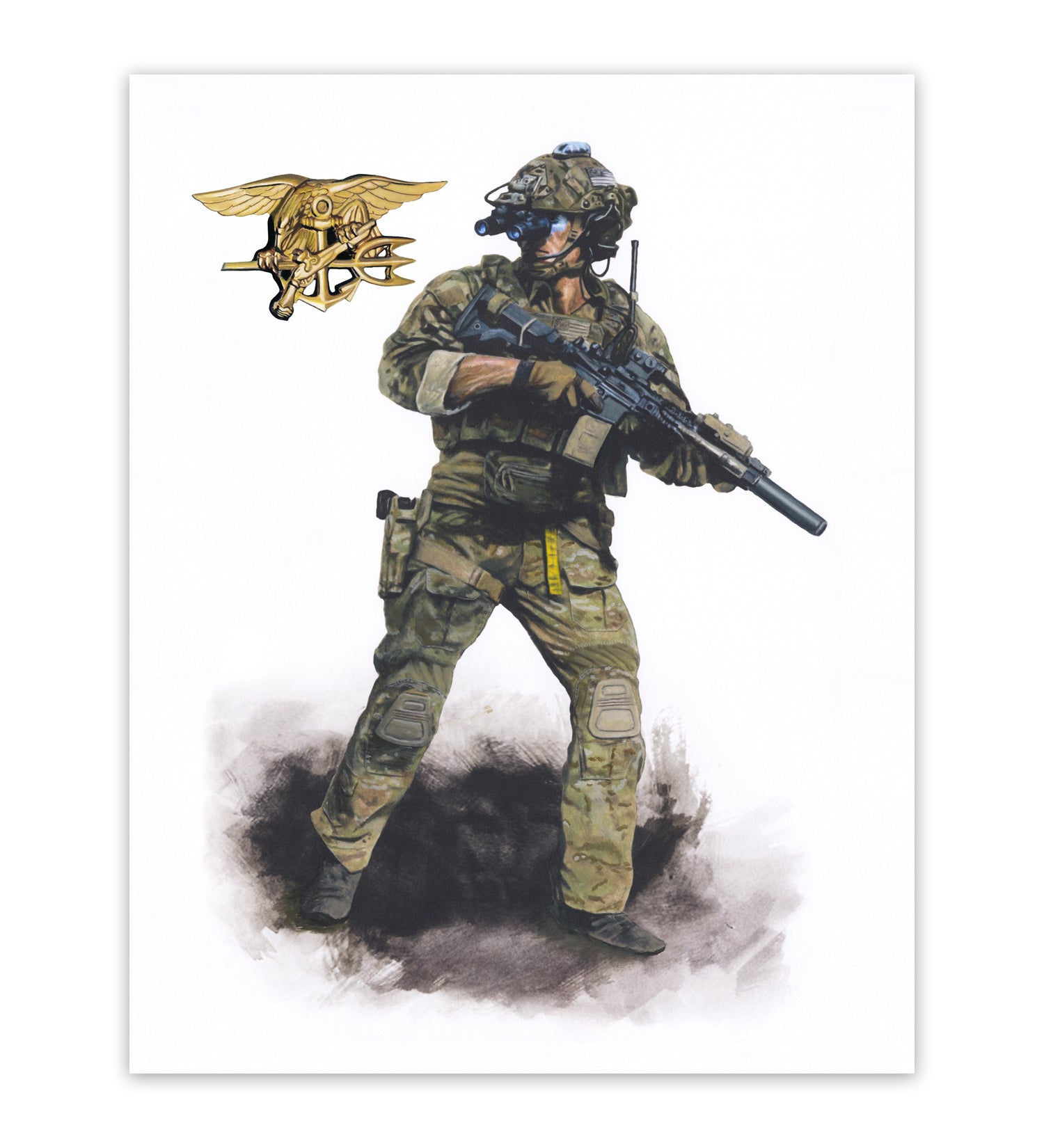 Us Navy Seal Art Print T Prairie Fire Art