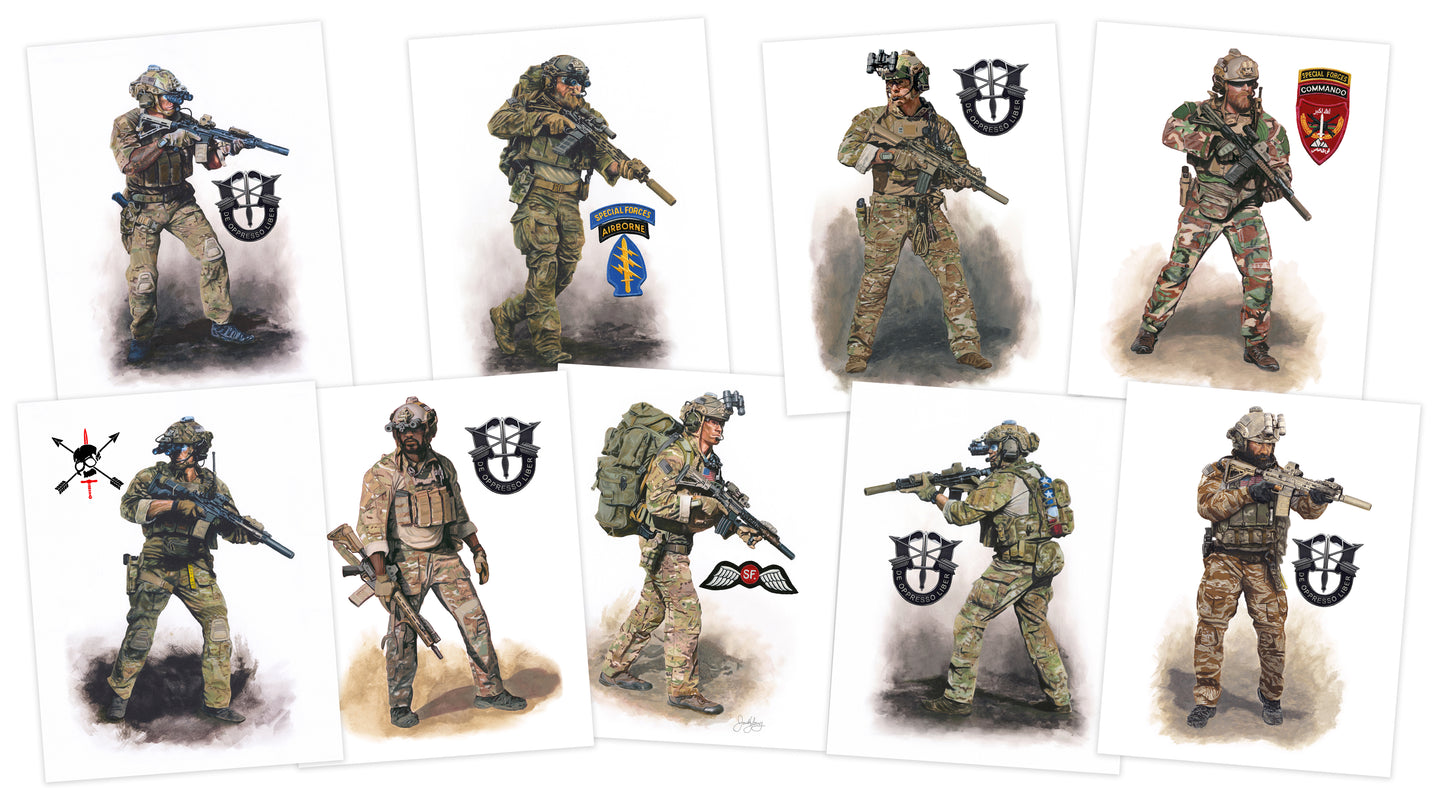 Army Special Forces Collectors Set (9 Prints)