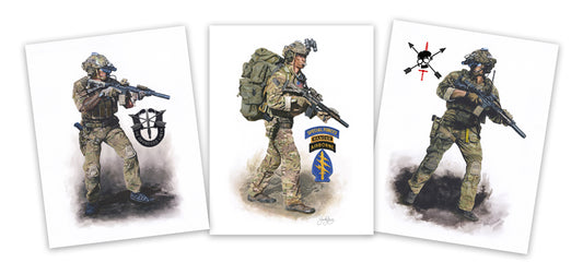 Green Beret Set (3 Prints)