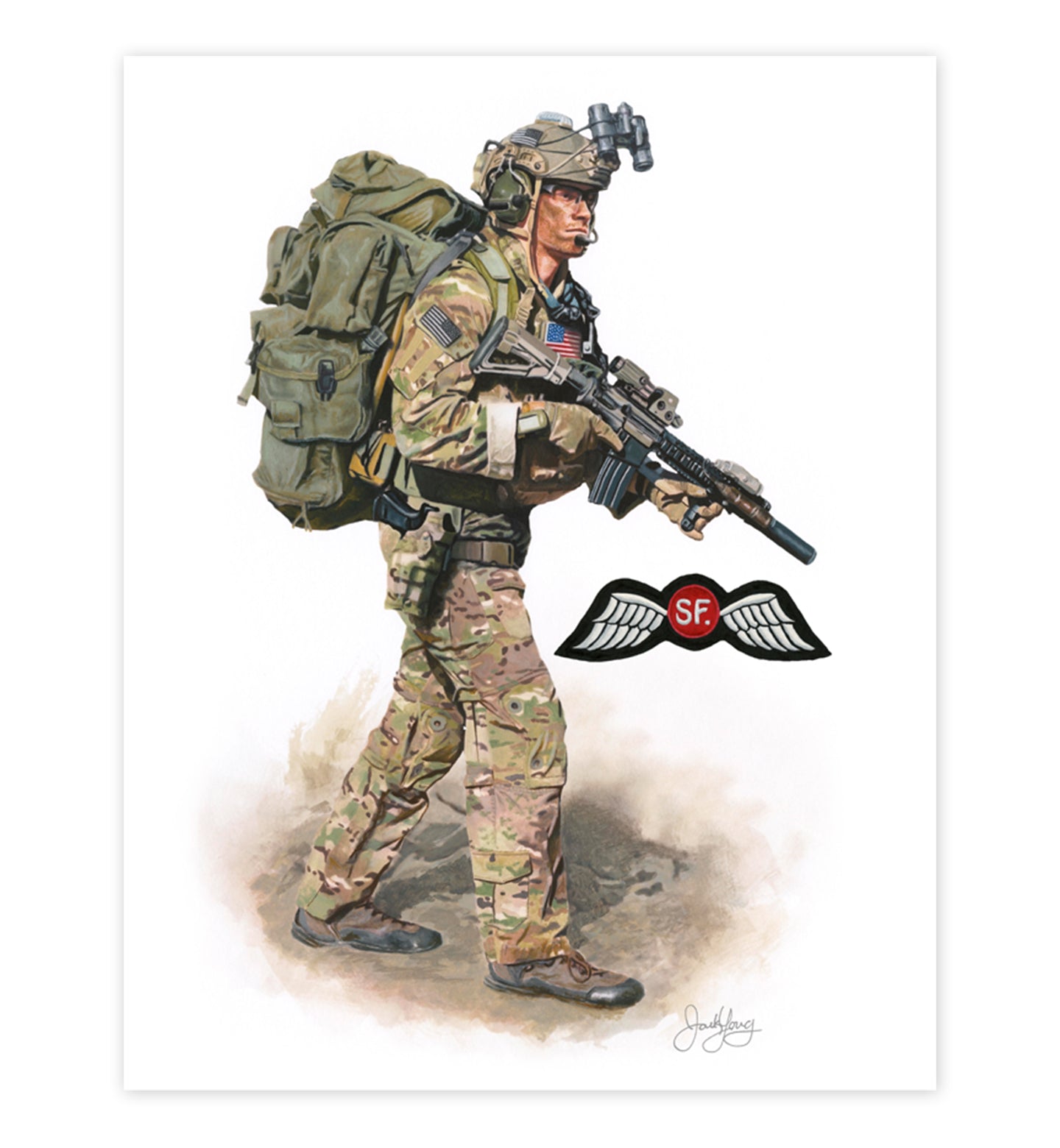 "The Quiet Professional" Special Forces Art Print (Jedburgh)